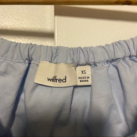 ARITZIA WILFRED Blue Off Shoulder Blouse Size XS - Picture 3 of 8